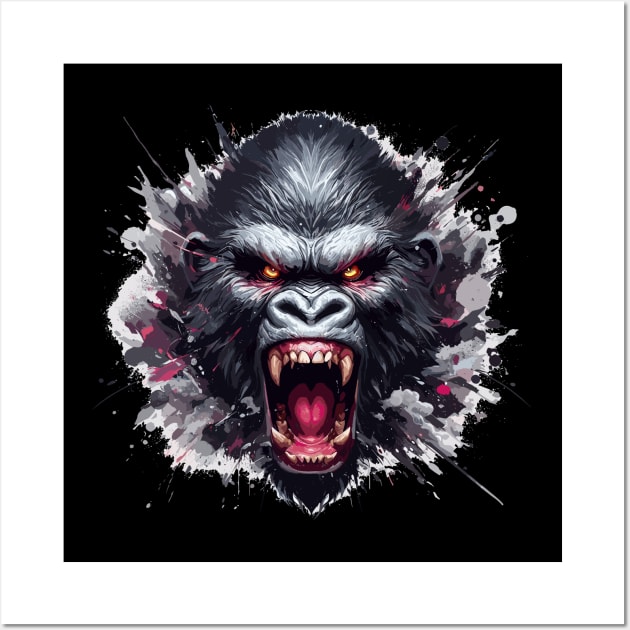 Gorilla Power Angry Ape Wall Art by SmartStyle Gallery